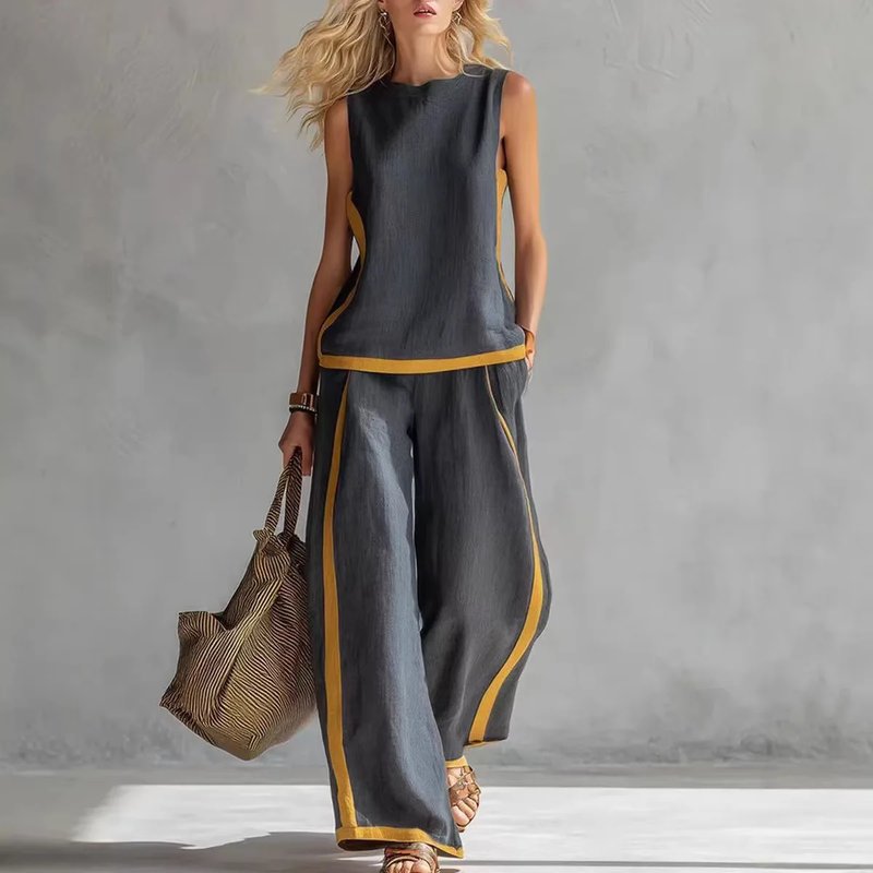 Chic Summer Linen Two-Piece Set