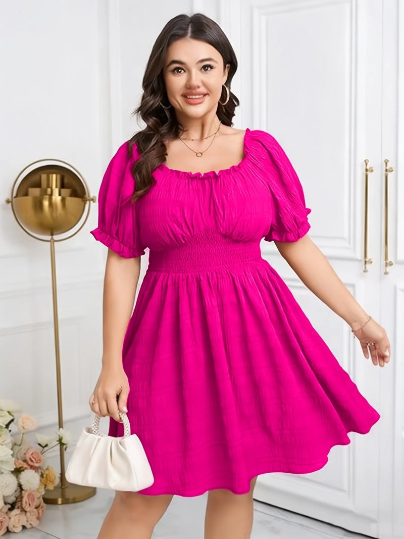 Casual Summer Puff Sleeve Dress