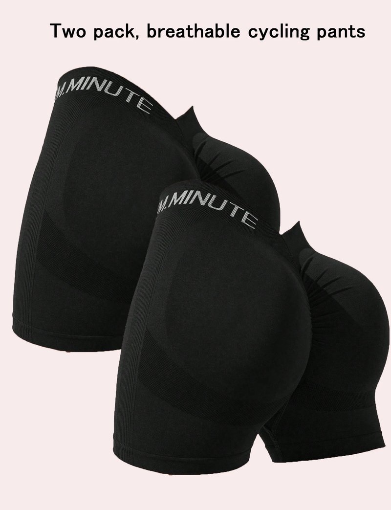 High Waist V Print Biker Shorts
