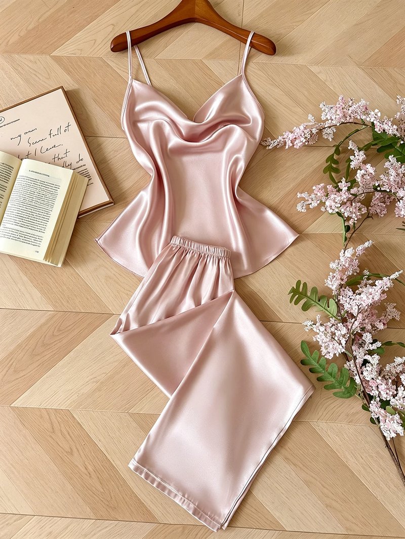 Elegant Satin 2-Piece Pajama Set