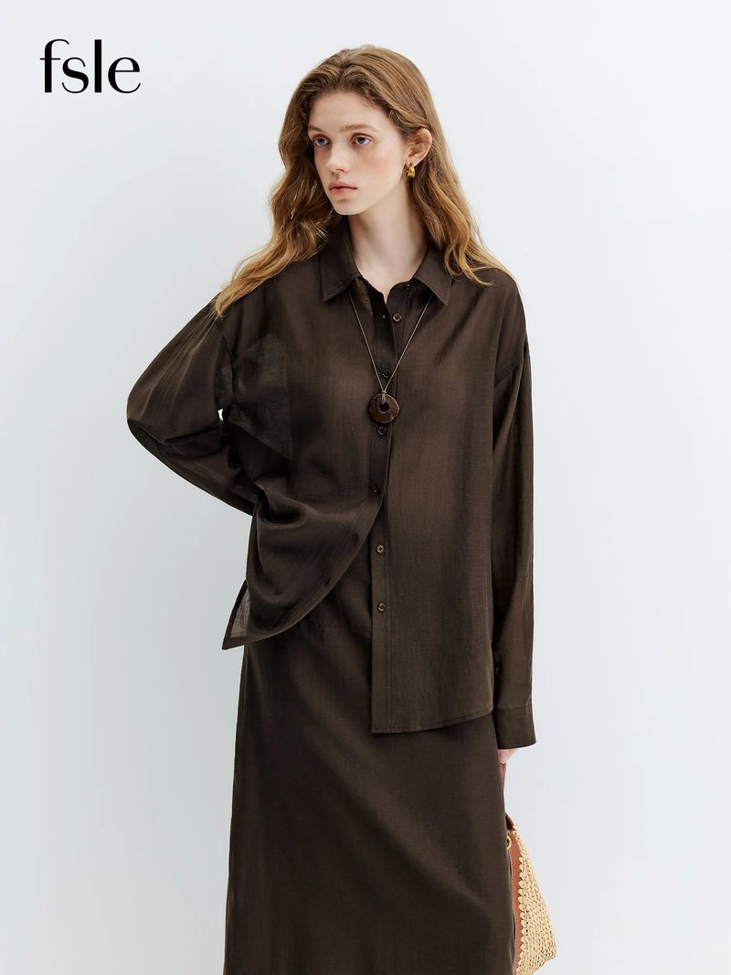 Summer Linen Shirt & Skirt Set