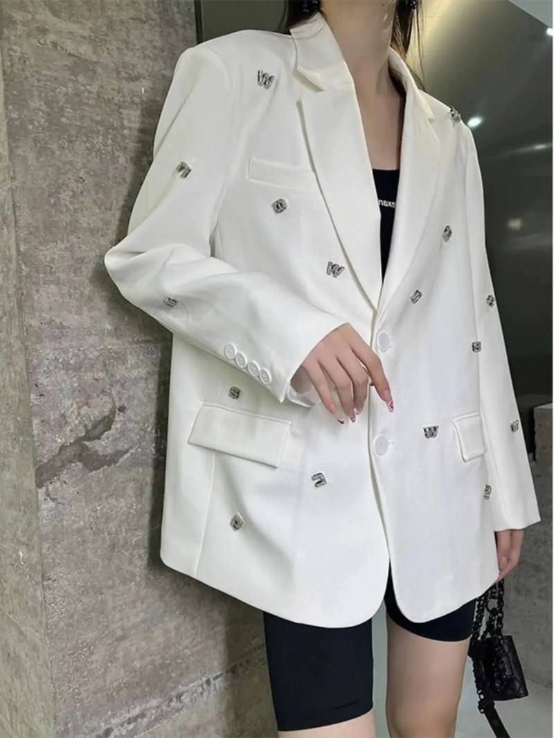 Rhinestone Blazer Jacket for Women