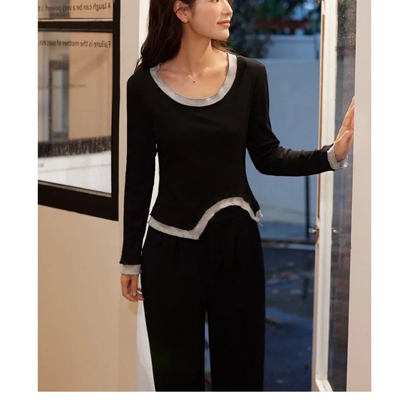 Stylish Two-Piece Long Sleeve Top