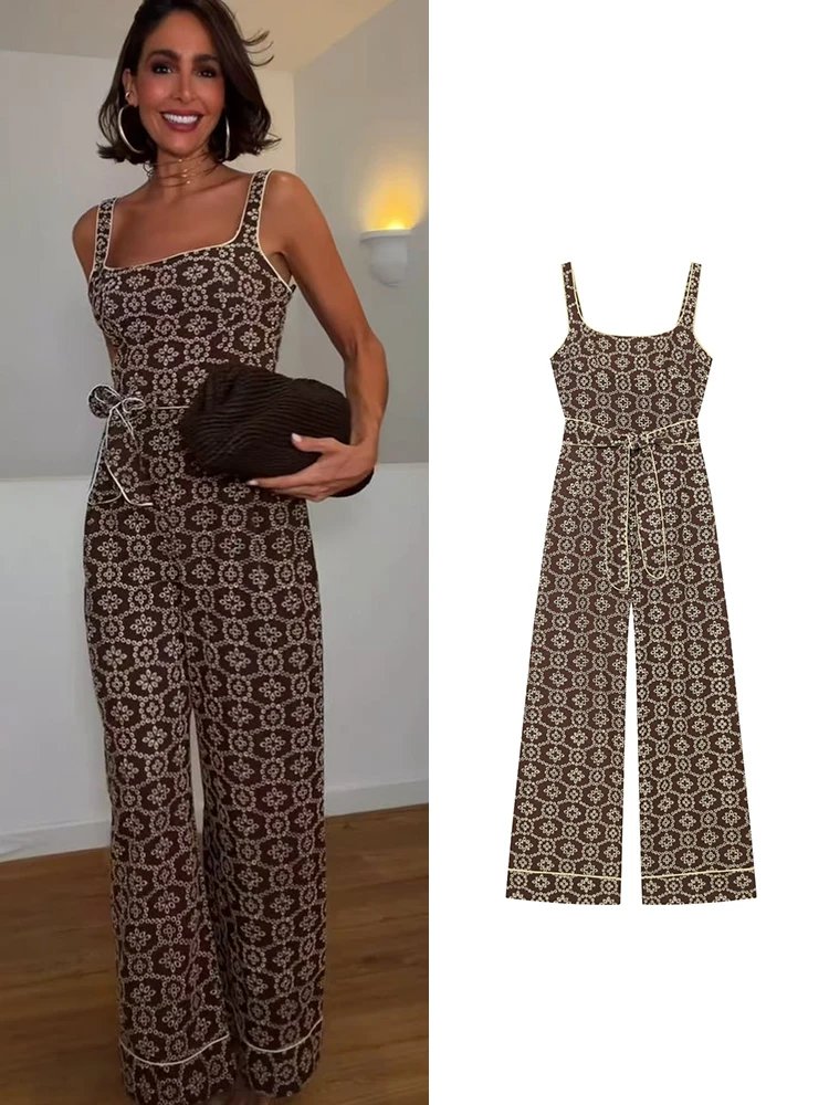 Floral Embroidered Summer Jumpsuit