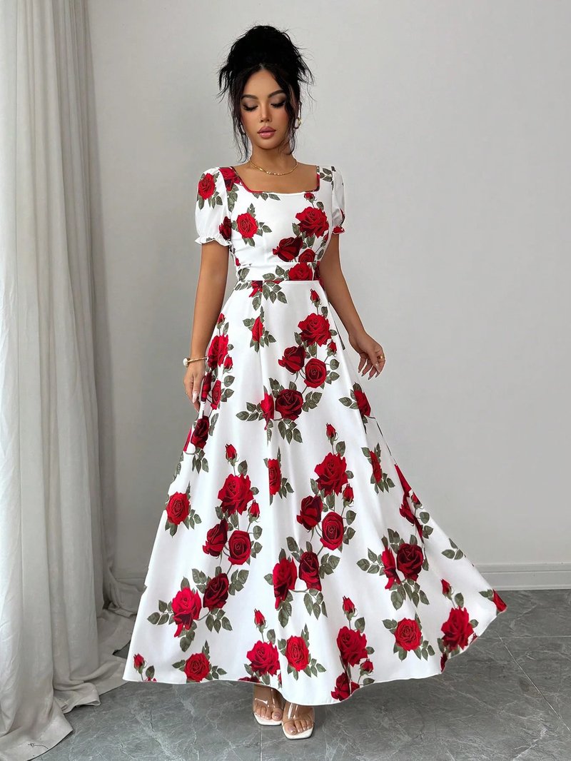 Floral Print Maxi Dress for Summer