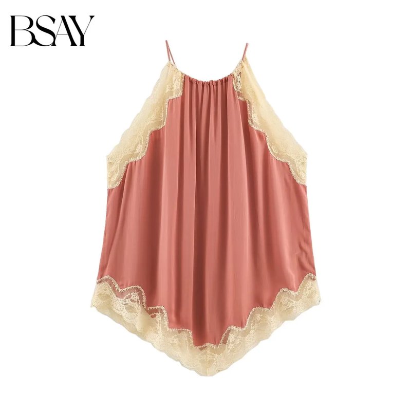 Chic Satin Halter Camisole Top