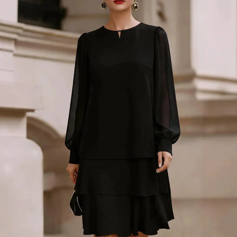 Elegant Tiered Midi Dress