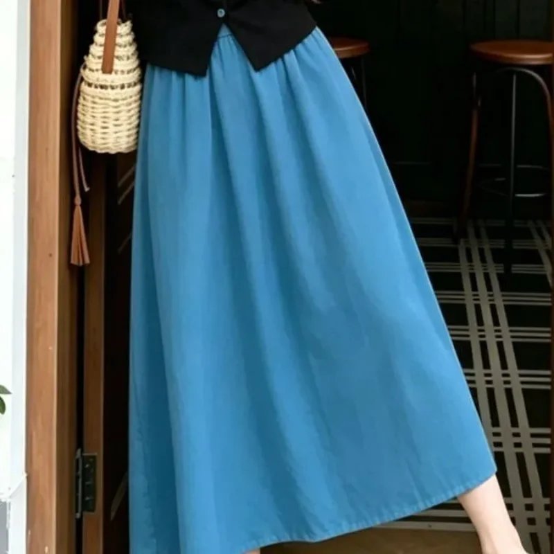 Flowy High Waist Midi Skirt