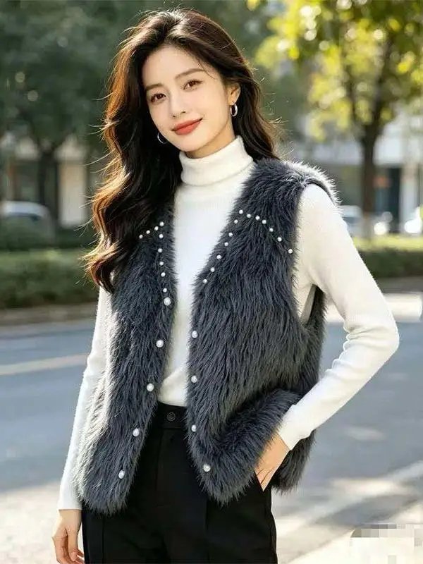 Elegant Pearl-Embellished Cardigan
