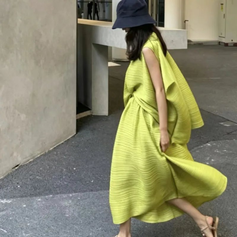 Chic Pleated Two-Piece Set