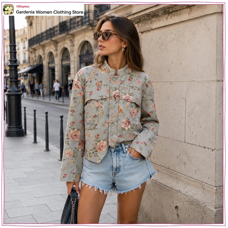 Chic Jacquard Blazers for Women