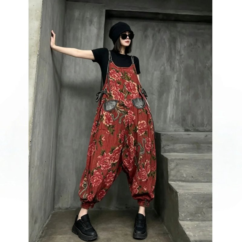 Stylish High Waist Denim Overalls