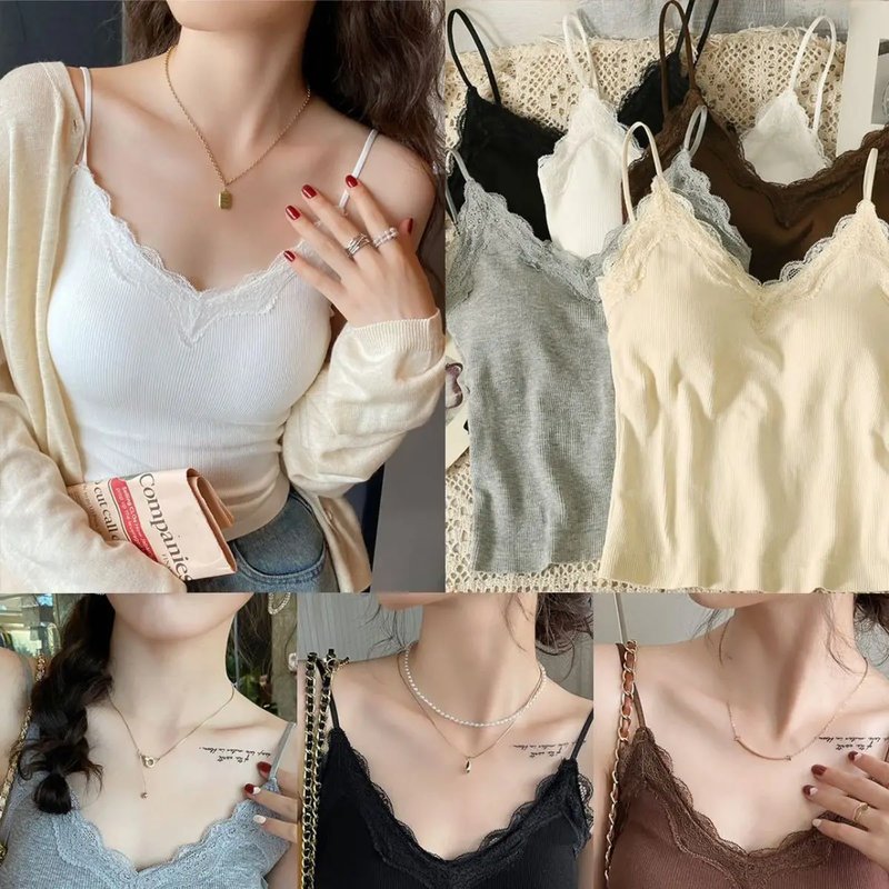 Lace Back Seamless Camisole Top