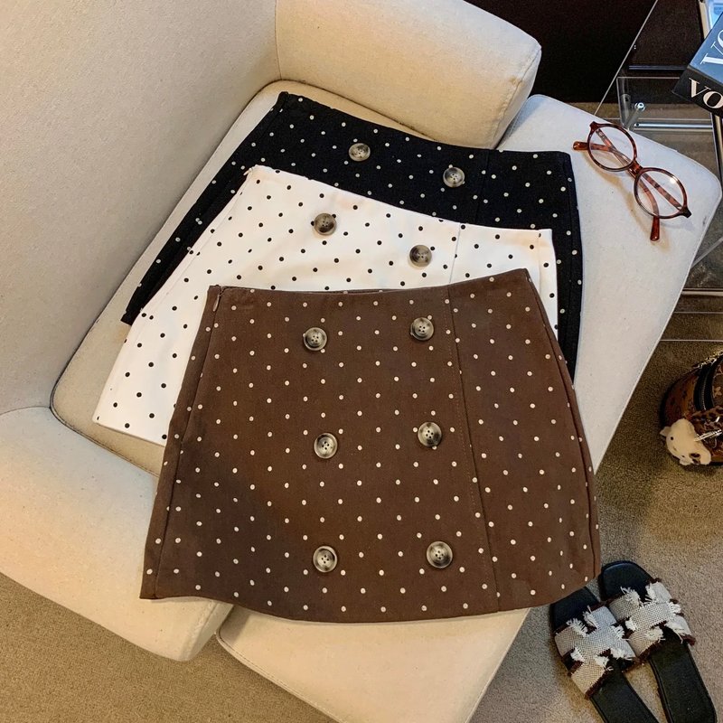 Chic Polka Dot Mini Skirt