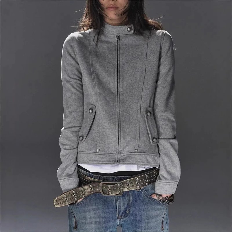 Vintage Cropped Biker Jacket