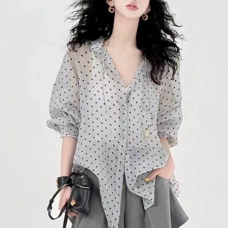 Chic Polka Dot Summer Blouse