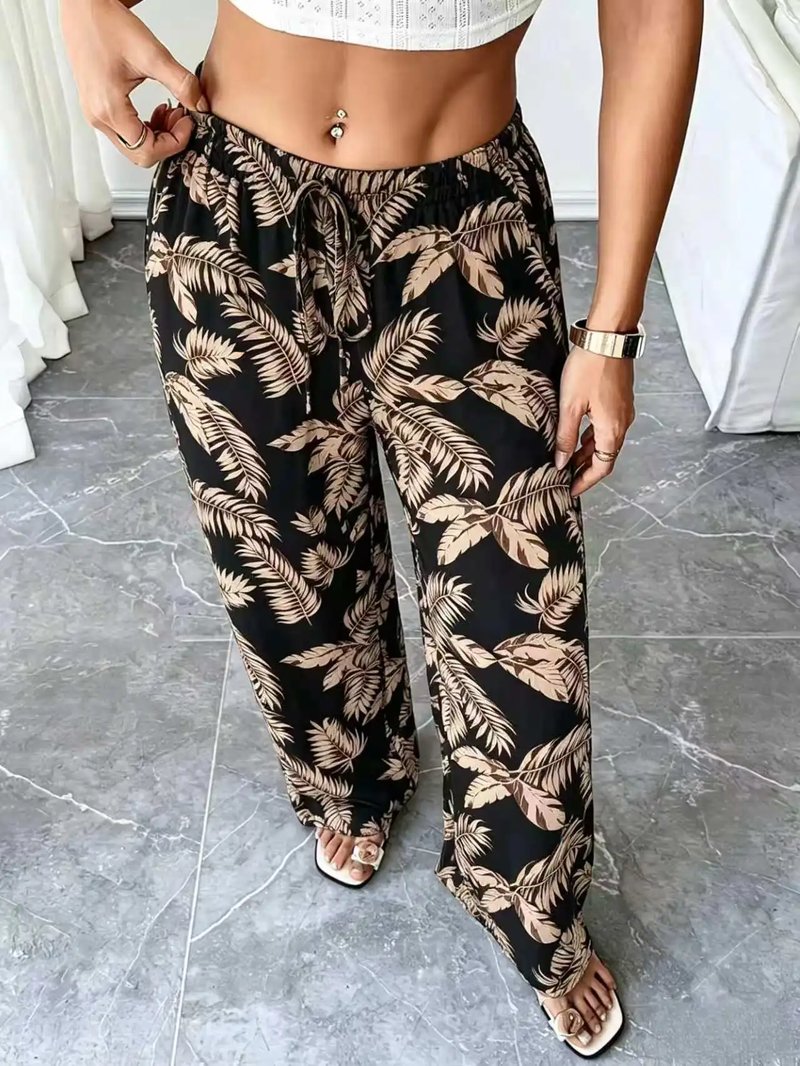 Chic Wide Leg Chiffon Pants