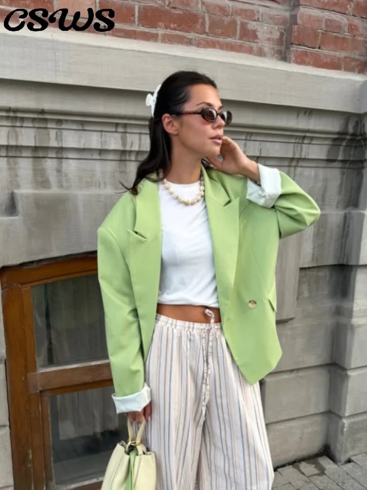 Chic Women's Blazer and Skirt Set
