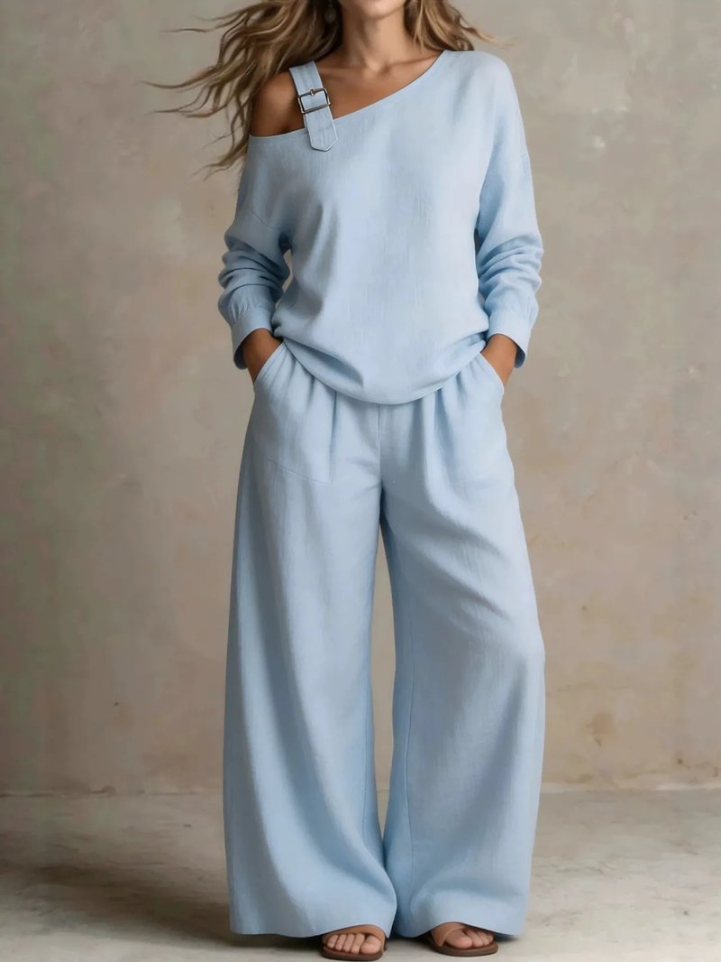 Chic Women's Linen Two-Piece Set