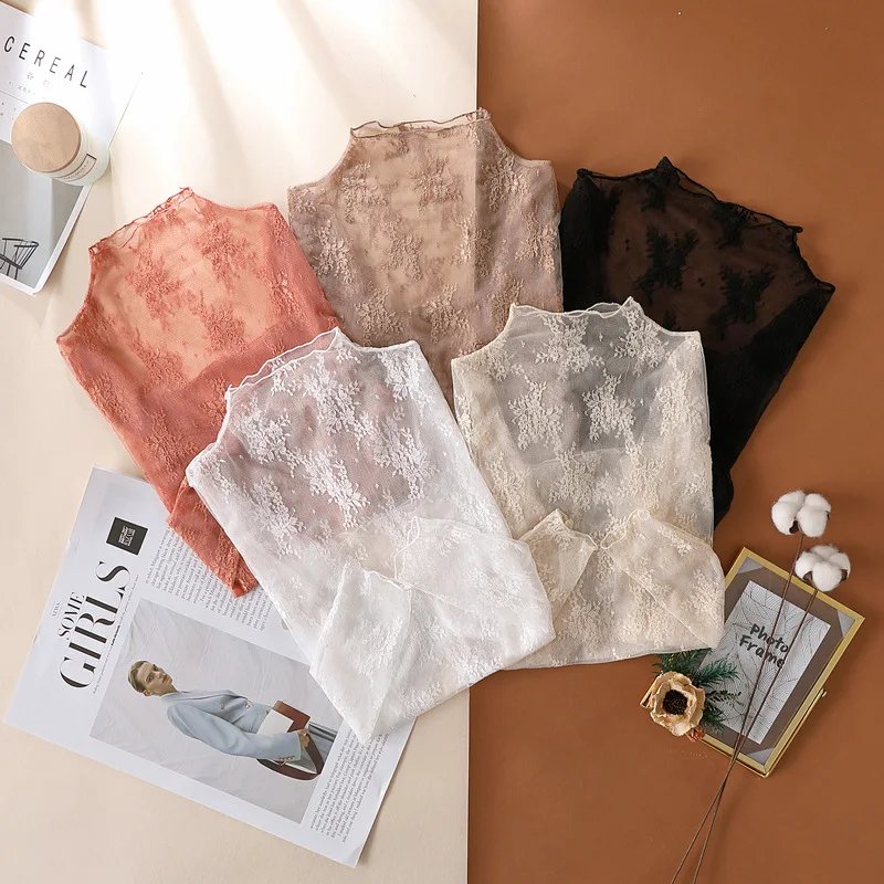 Sheer Lace Long Sleeve Top