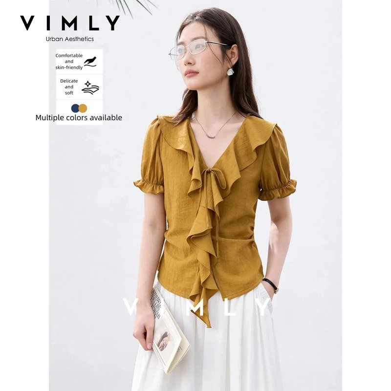 Elegant Summer Ruffle Blouse