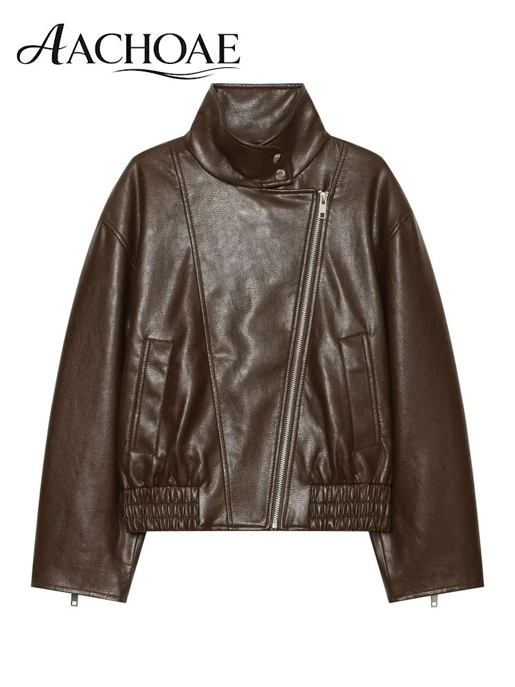 Women's Oversized Faux Leather Jacket