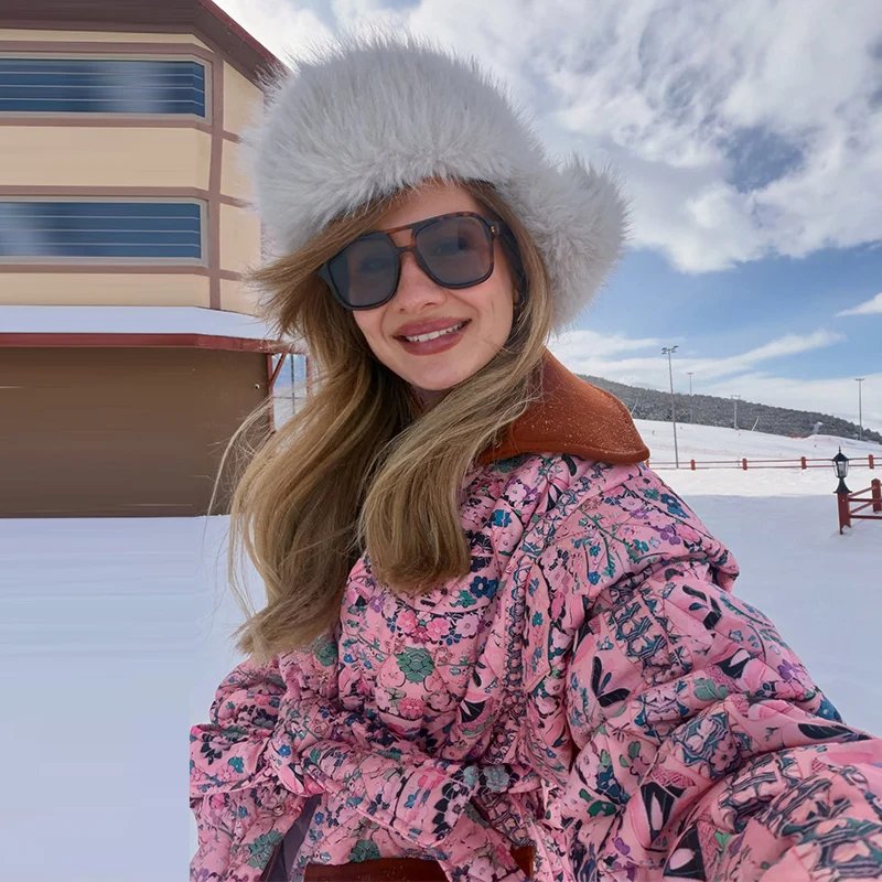 Stylish Color Block Padded Coat
