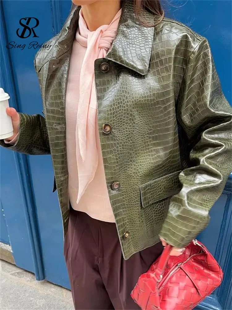Stylish Faux Leather Biker Jacket