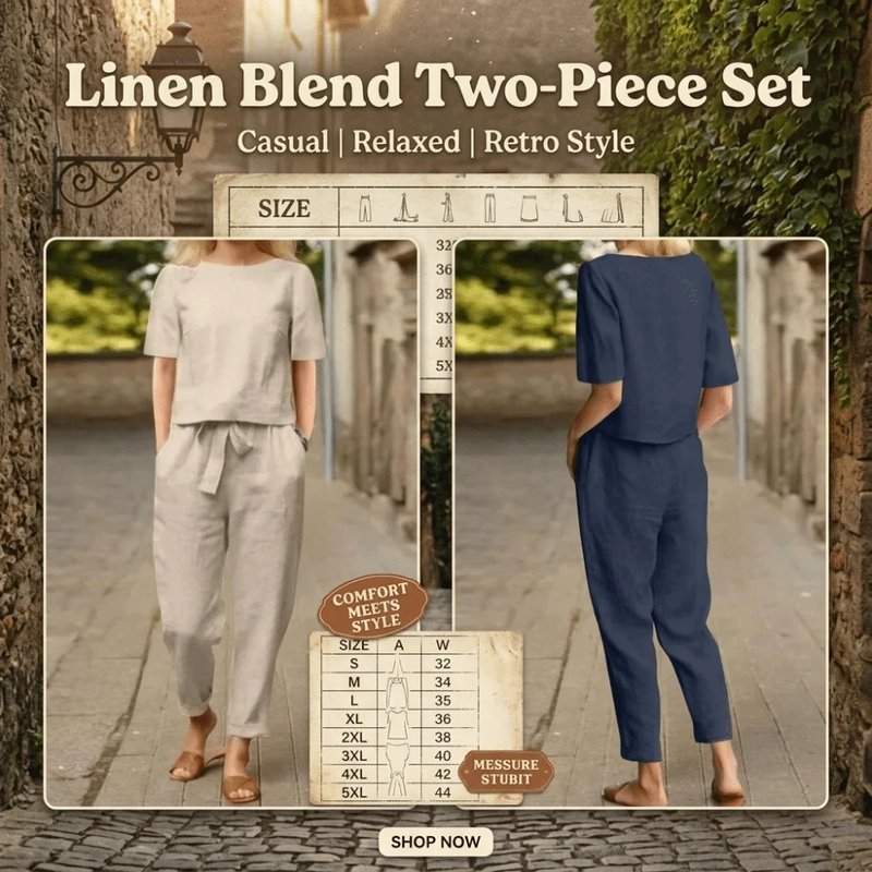 Summer Cotton Linen Women's Suit