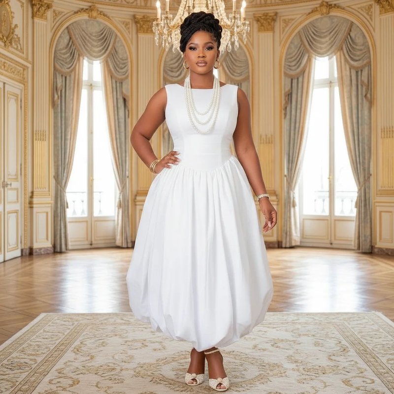 Elegant Sleeveless Midi Dress