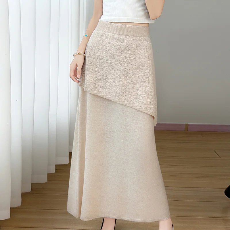 Luxurious Cashmere High Waist Skirt