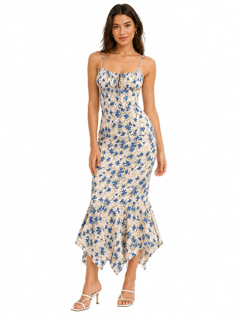 Floral Spaghetti Strap Maxi Dress