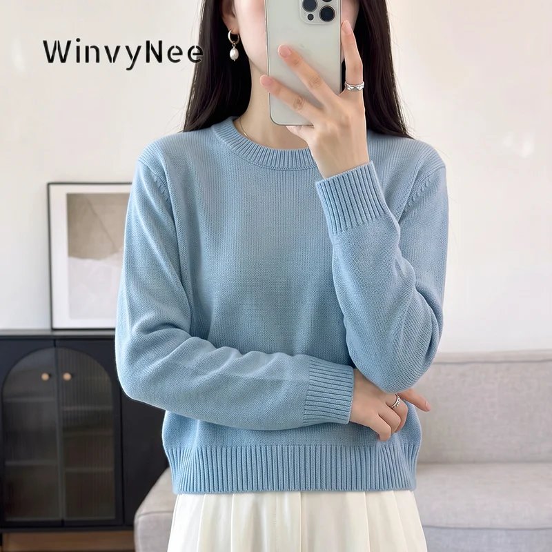 Cotton Crew Neck Cropped Jumper
