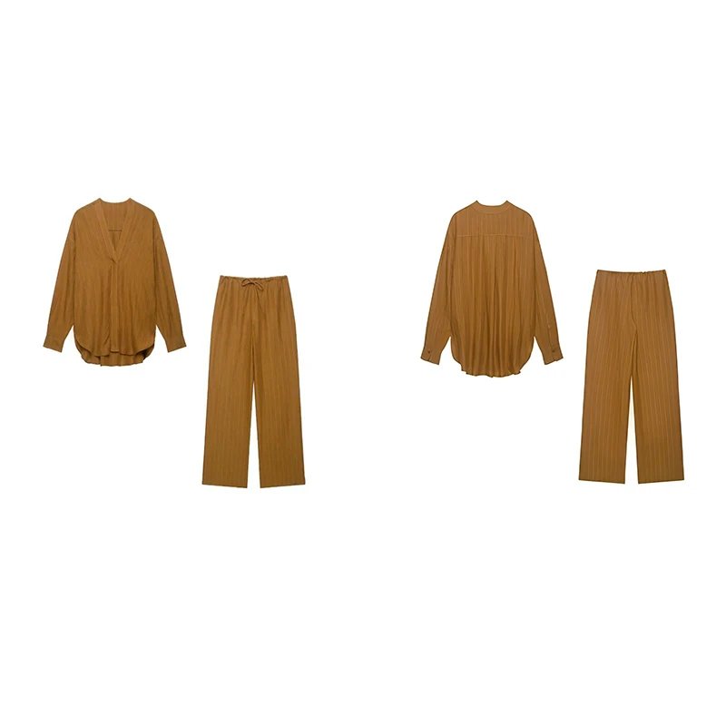 Chic Women's Linen Striped Suit