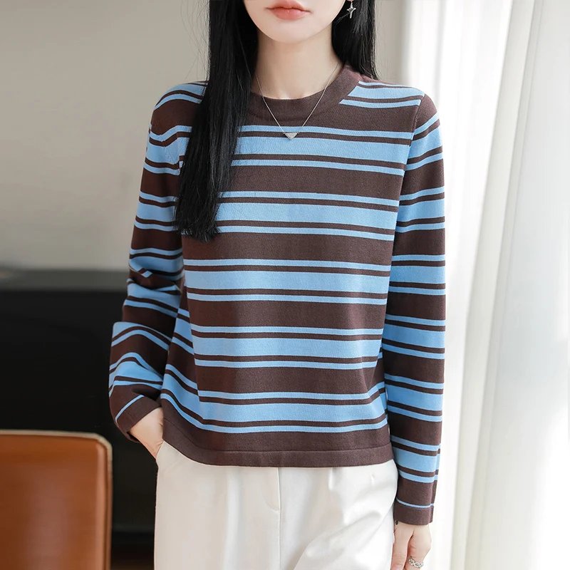 Cozy Cotton Striped Sweater