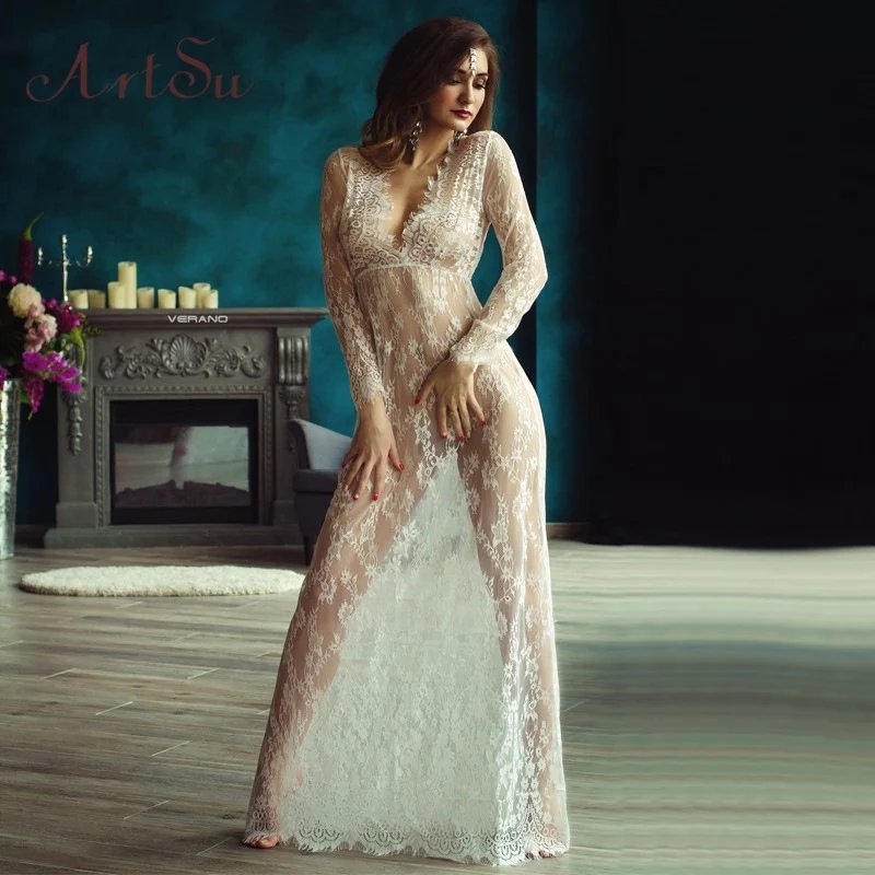 Elegant Lace V-Neck Slip Dress