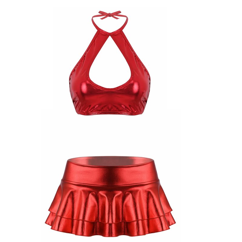 Metallic Cheerleading Costume Set