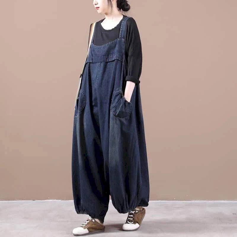 Chic Oversized Denim Jumpsuit