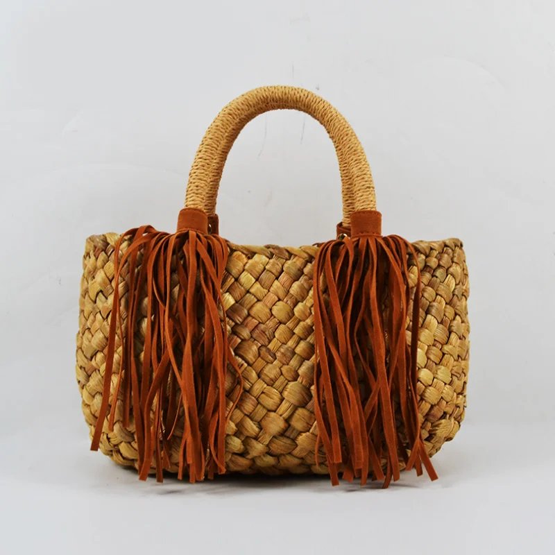 Chic Woven Tassel Bag for Women
