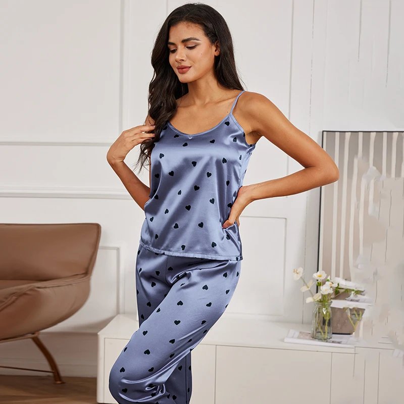Silk V-Neck Pajama Set