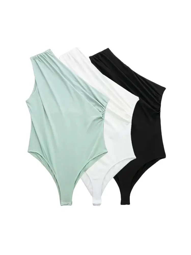 Asymmetric One-Shoulder Bodysuit