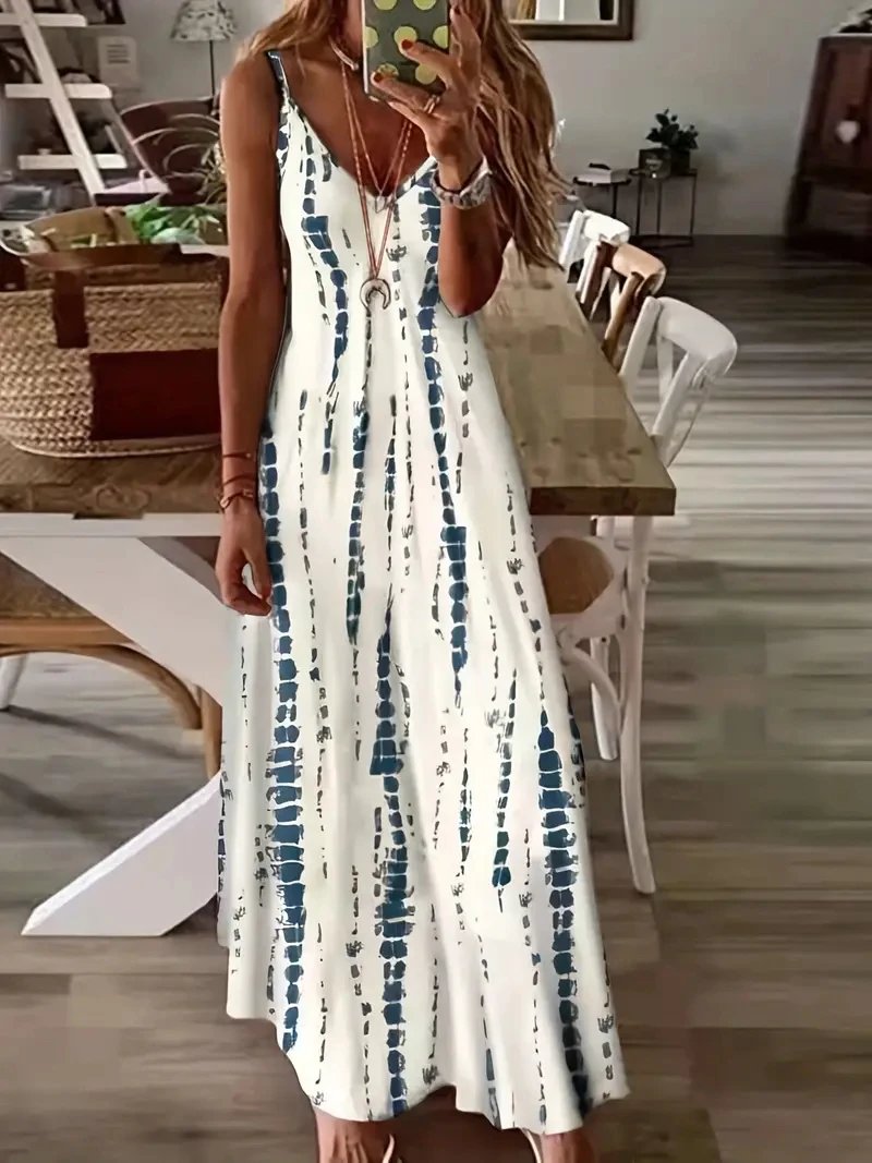 Vibrant Tie-Dye Maxi Dress