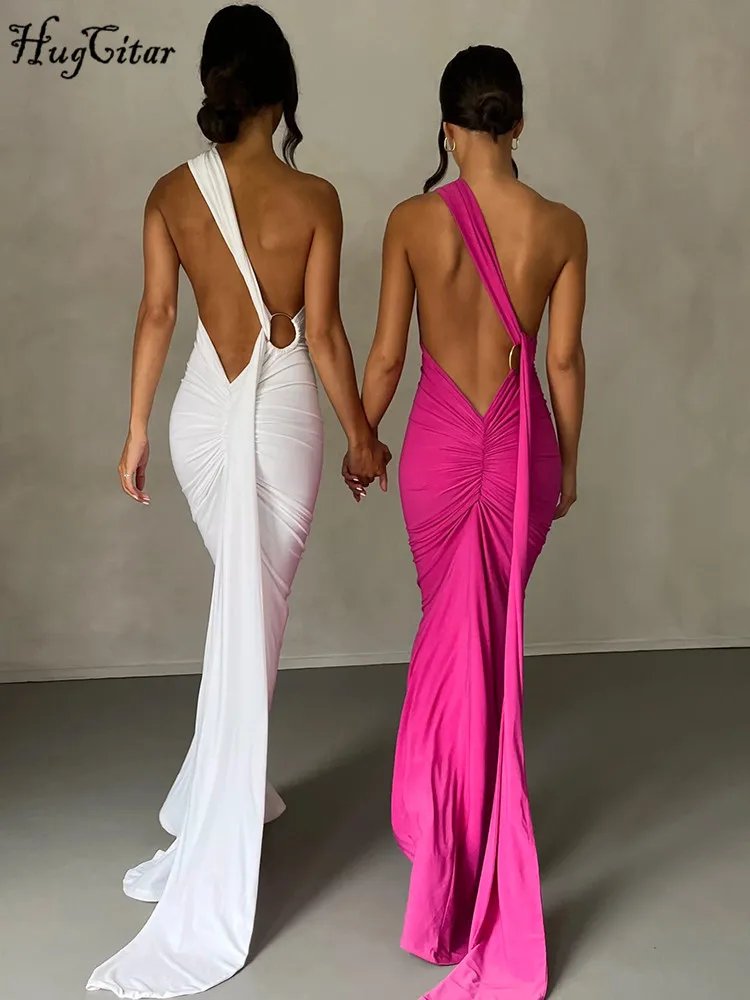 Elegant One-Shoulder Maxi Dress