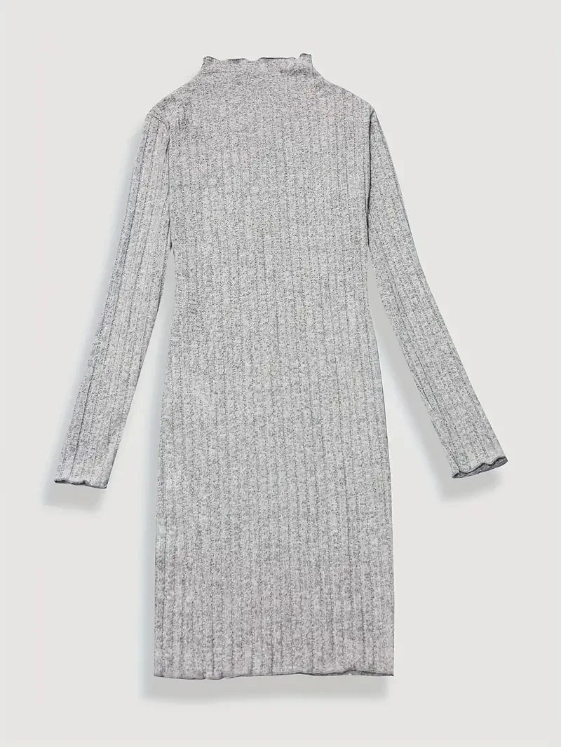 Elegant Ribbed Bodycon Dress