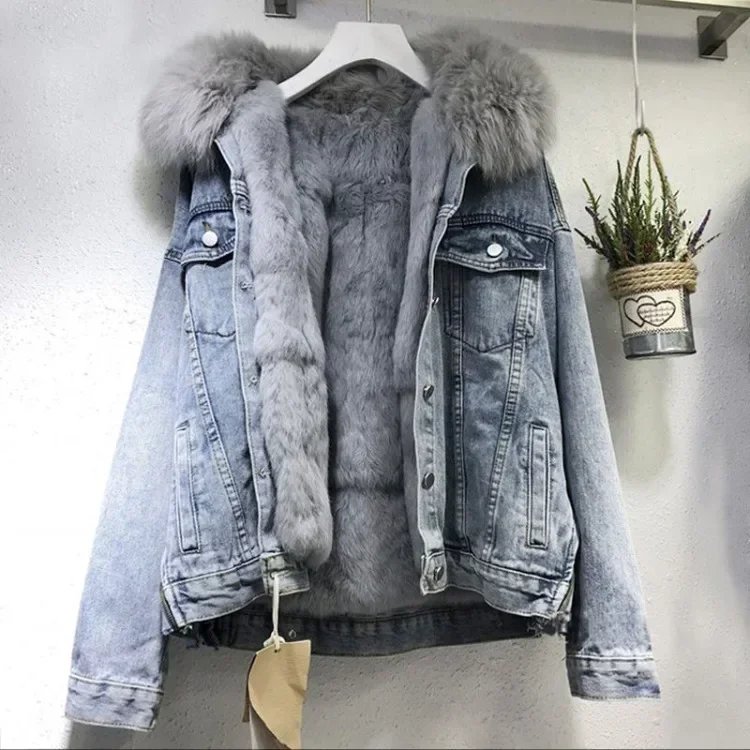Casual Denim Button Jacket for Women