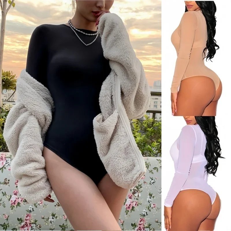 Elegant Black Turtleneck Bodysuit