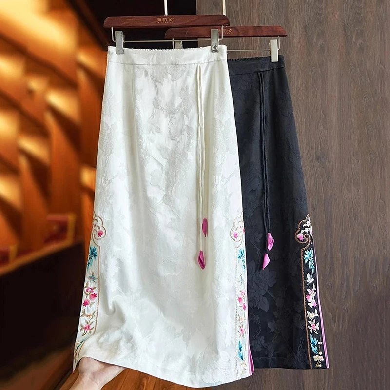 Elegant Vintage High-Waisted Skirt