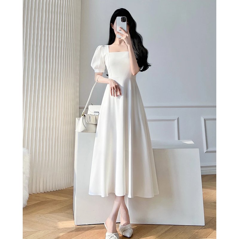 Elegant Retro Women's Long Dress