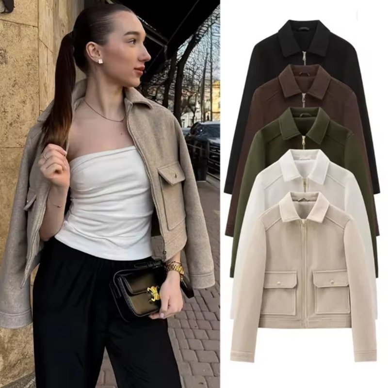 Elegant Women's Winter Zipper Jacket