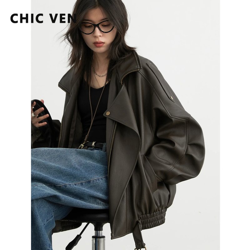 Retro PU Leather Motorcycle Jacket